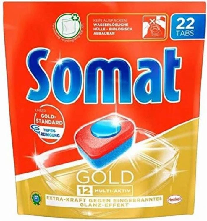 Somat 12 Gold Multiaktiv Spülmaschinentabs 2x22 Tabs Geschirrspültabs Reinigung – Bild 6