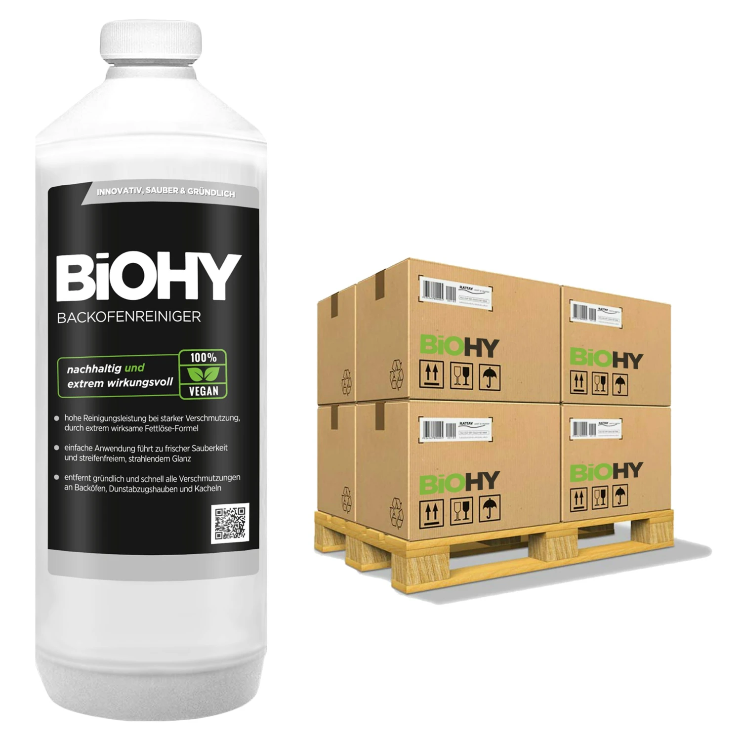 BiOHY Backofenreiniger Hochkonzentrat (6x1l Flasche) | Profi Grillreiniger, Fettlöser EXTRA STARK | Zur Einfachen Und Schnellen Ofenreinigung – Bild 3