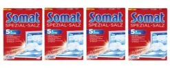 Somat Spezial-Salz 4er Pack Spülmaschinensalz Geschirrspülleistung 4x1,2kg