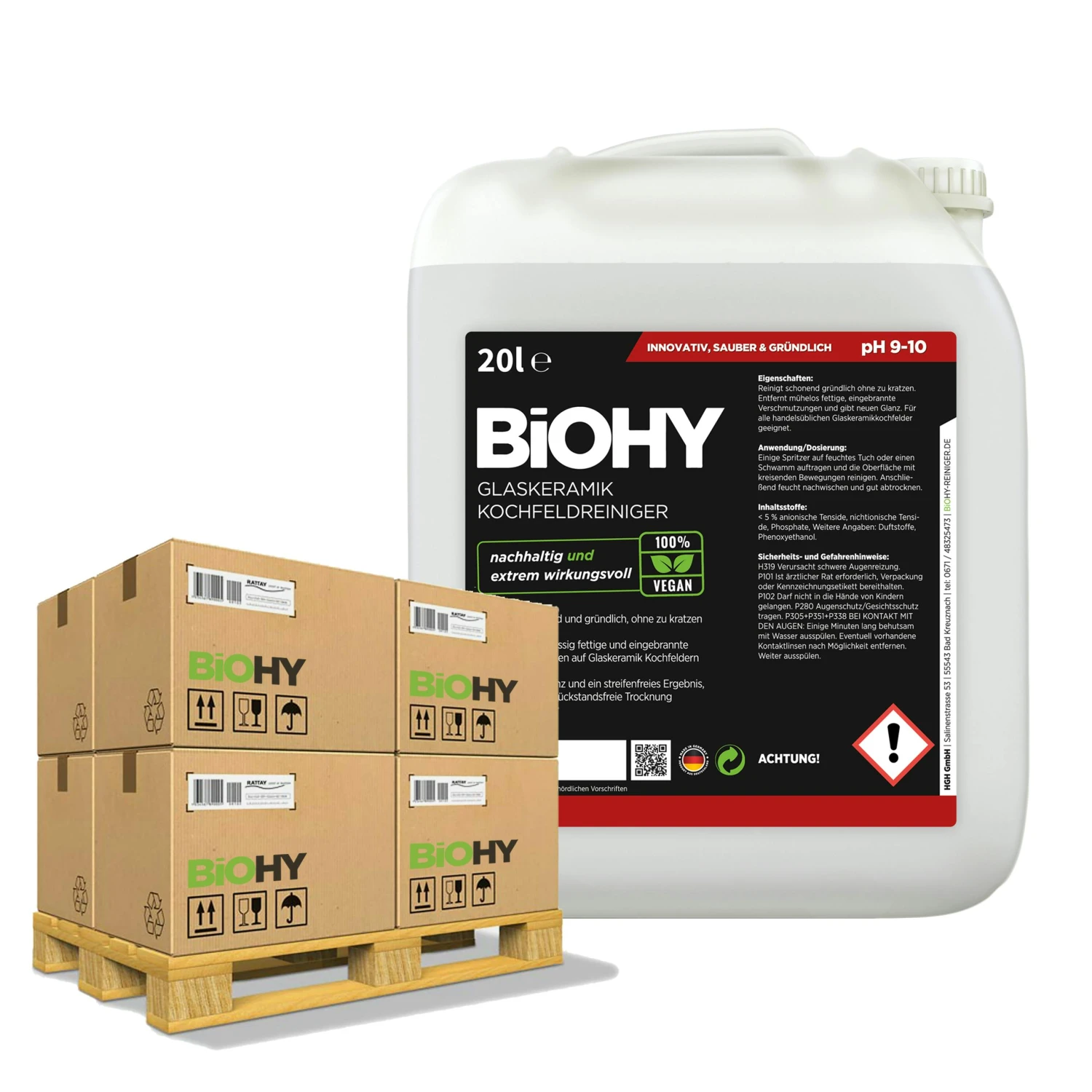 BiOHY Intensivreiniger Universal (24x20l Kanister) | Hochleistungs-INDUSTRIEREINIGER | Grundreiniger Ideal Für Hochdruckreiniger, Schaumarm – Bild 7