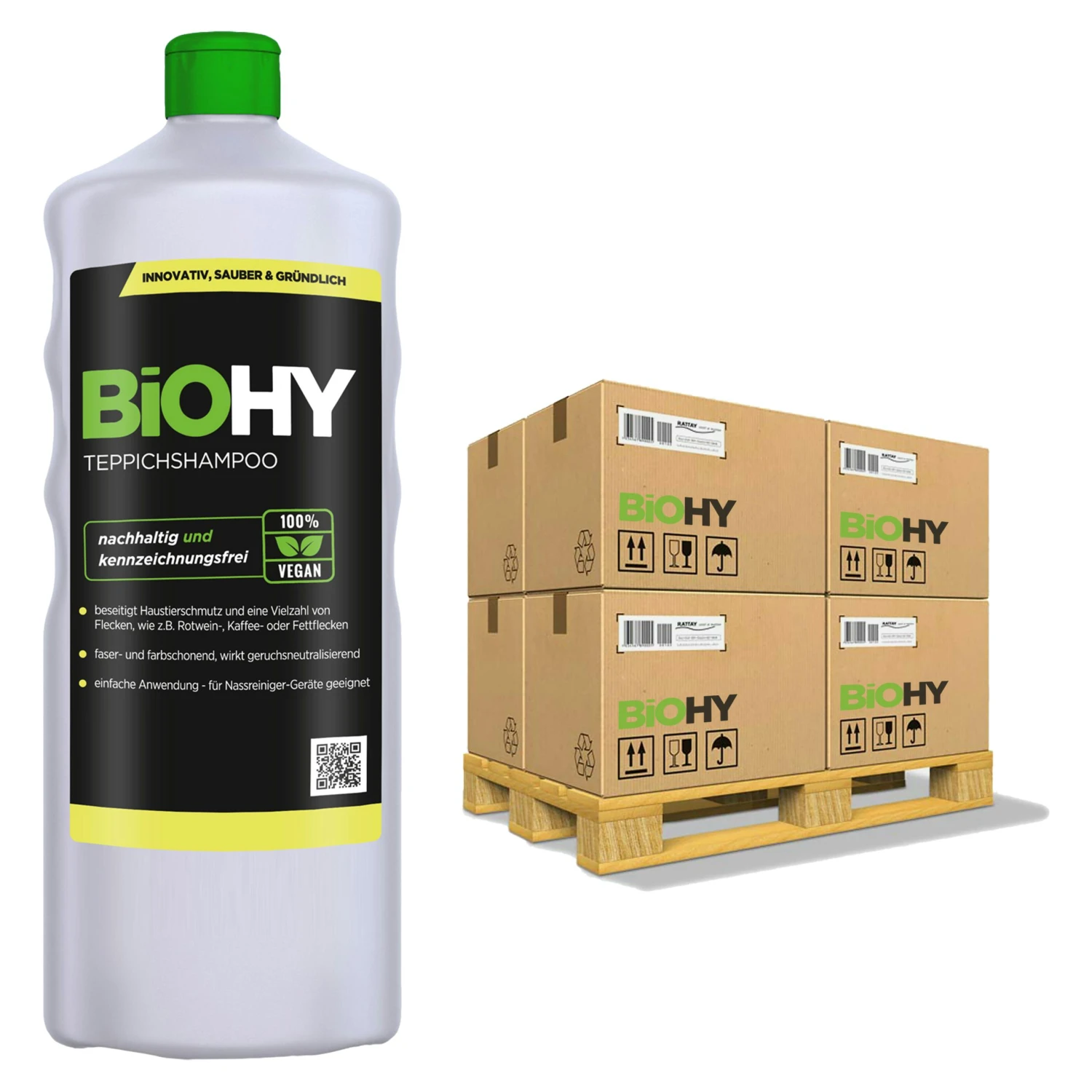 BiOHY Teppichshampoo (2x1l Flasche) | Teppichreiniger Ideal Zur Entfernung Von Hartnäckigen Flecken | SPEZIELL FÜR WASCHSAUGER ENTWICKELT – Bild 4