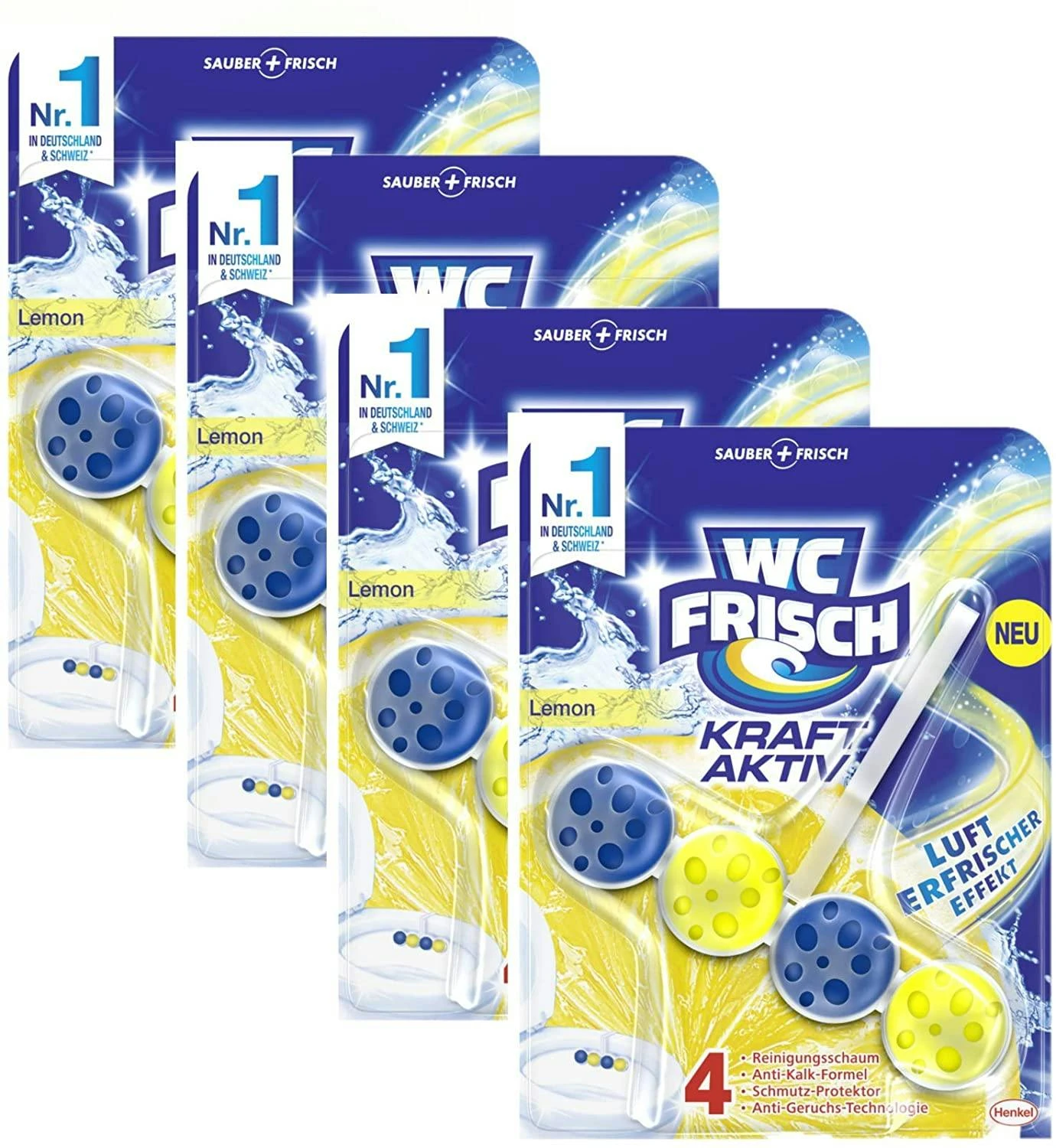 WC FRISCH Kraft Aktiv Pronature Minze Eukalyptus WC-Reiniger Duftspüler 4er Pack – Bild 3