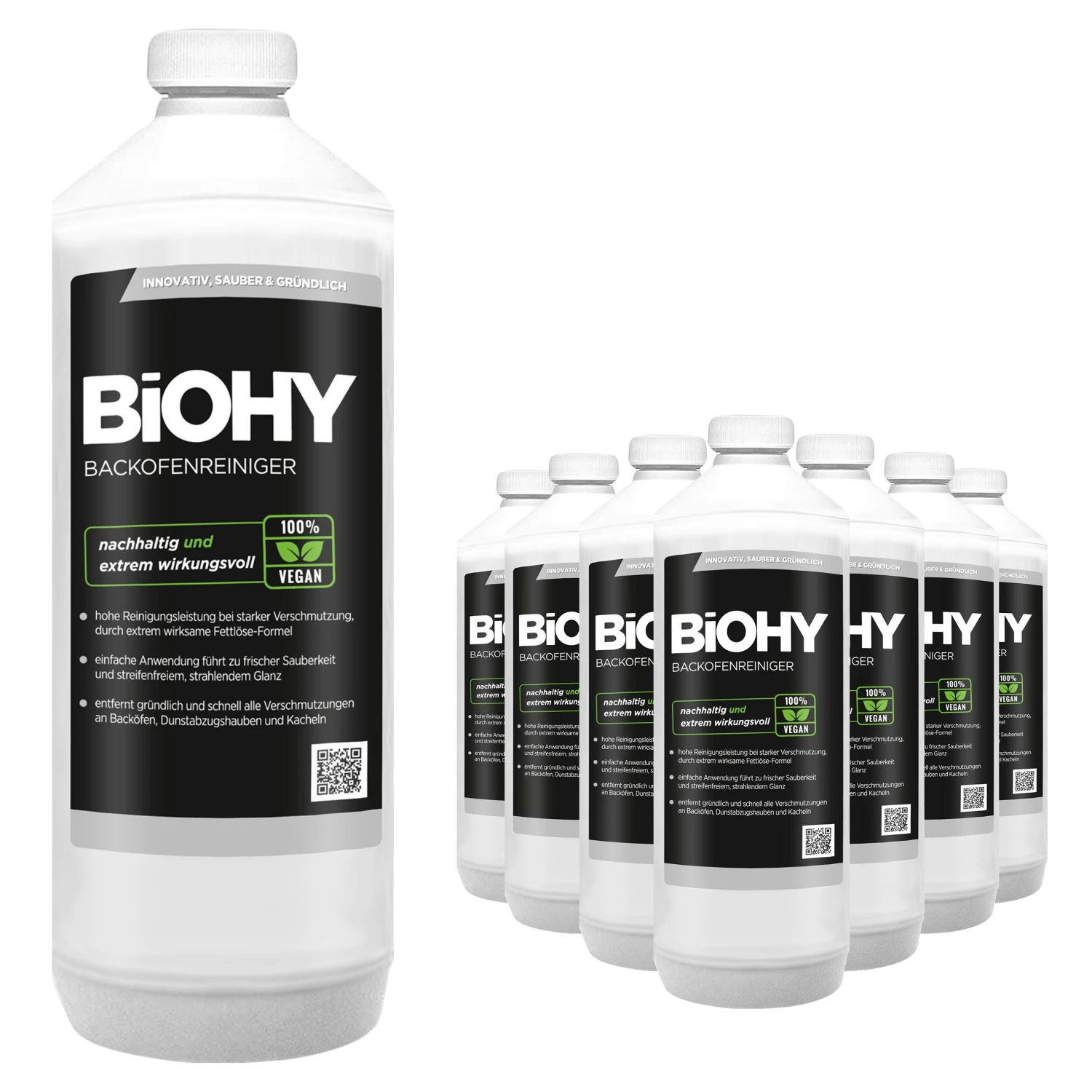 BiOHY Backofenreiniger Hochkonzentrat (480x1l Flasche) | Profi Grillreiniger, Fettlöser EXTRA STARK | Zur Einfachen Und Schnellen Ofenreinigung – Bild 2