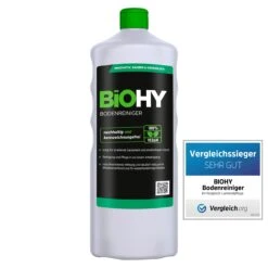 BiOHY Bodenreiniger (1l Flasche) | Konzentrat Für Alle Reinigungsgeräte Und Alle Hartböden | Angenehmer Geruch Und Streifenfreie Reinigung