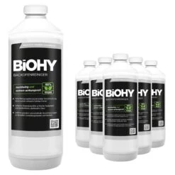 BiOHY Backofenreiniger Hochkonzentrat (6x1l Flasche) | Profi Grillreiniger, Fettlöser EXTRA STARK | Zur Einfachen Und Schnellen Ofenreinigung