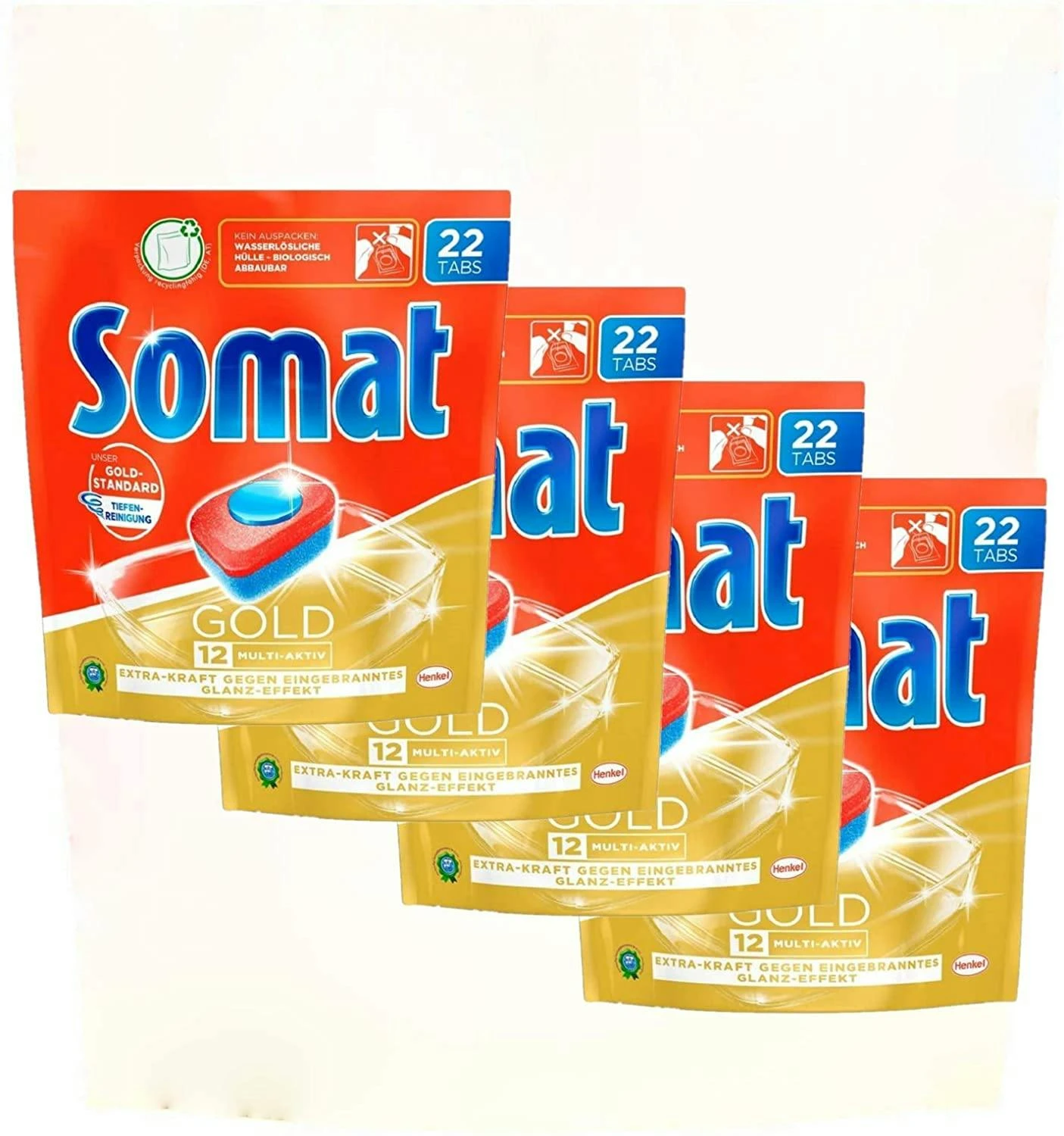 Somat 12 Gold Multiaktiv Spülmaschinentabs 2x22 Tabs Geschirrspültabs Reinigung – Bild 3