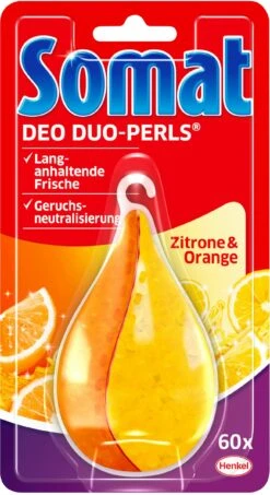 Somat Spülmaschinendeo, DEO DUO-PERLS®, Für 60 Reinigungen, Zitrone & Orange