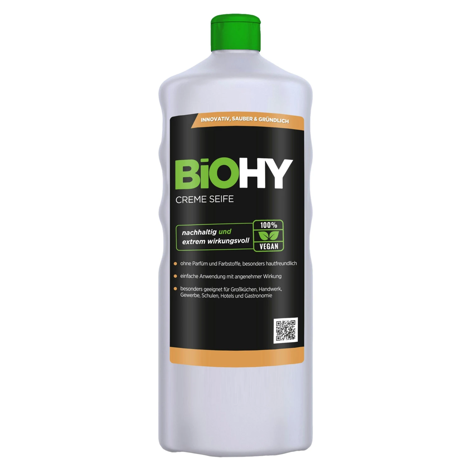 BiOHY Creme Seife (480x1l Flasche) | Hautschonende, Rückfettende Und Geruchsneutrale Handseife PHOSPHATFREI | Ohne Parfüm Und Farbstoffe – Bild 5