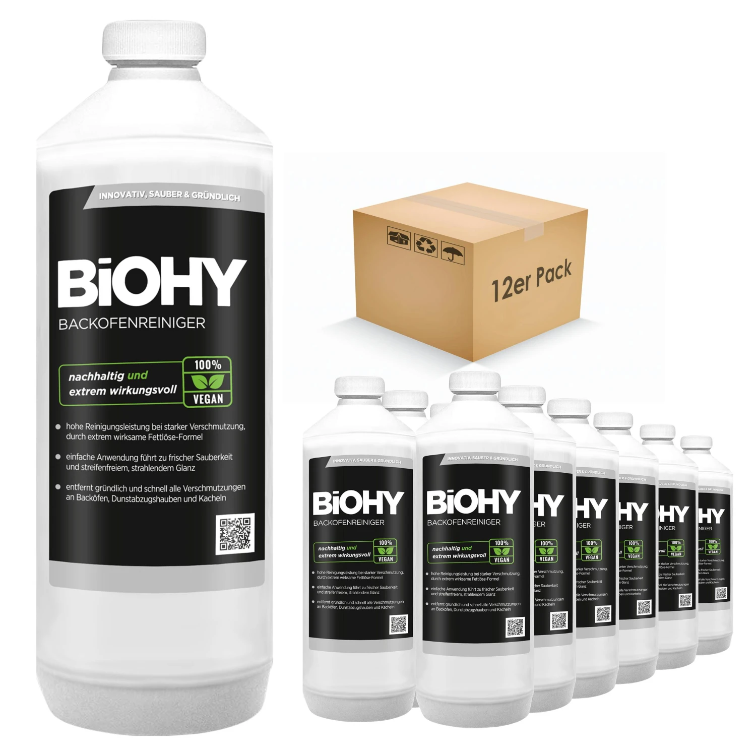BiOHY Backofenreiniger Hochkonzentrat (480x1l Flasche) | Profi Grillreiniger, Fettlöser EXTRA STARK | Zur Einfachen Und Schnellen Ofenreinigung – Bild 4