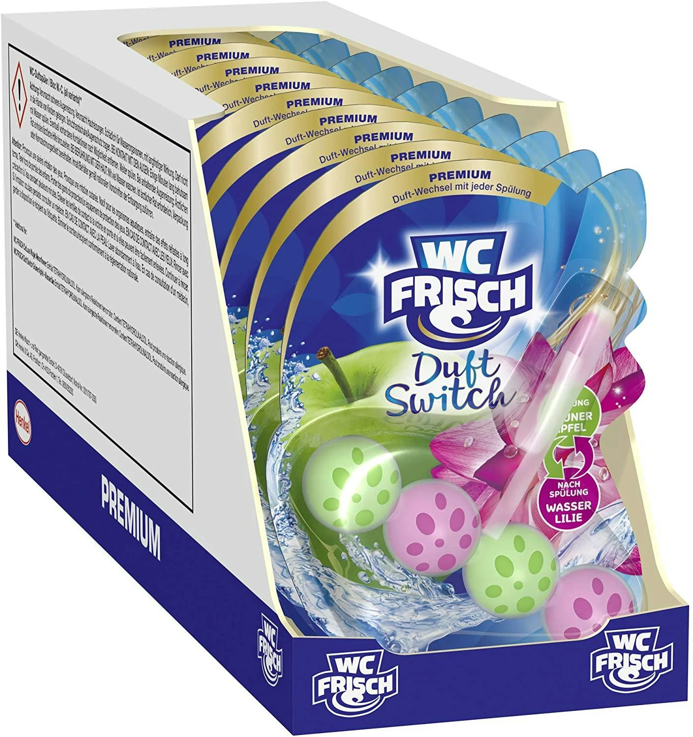 WC-Frisch Duft Switch 3er Pack Grüner Apfel & Wasserlilie 1x3 Stück WC-Reiniger – Bild 4