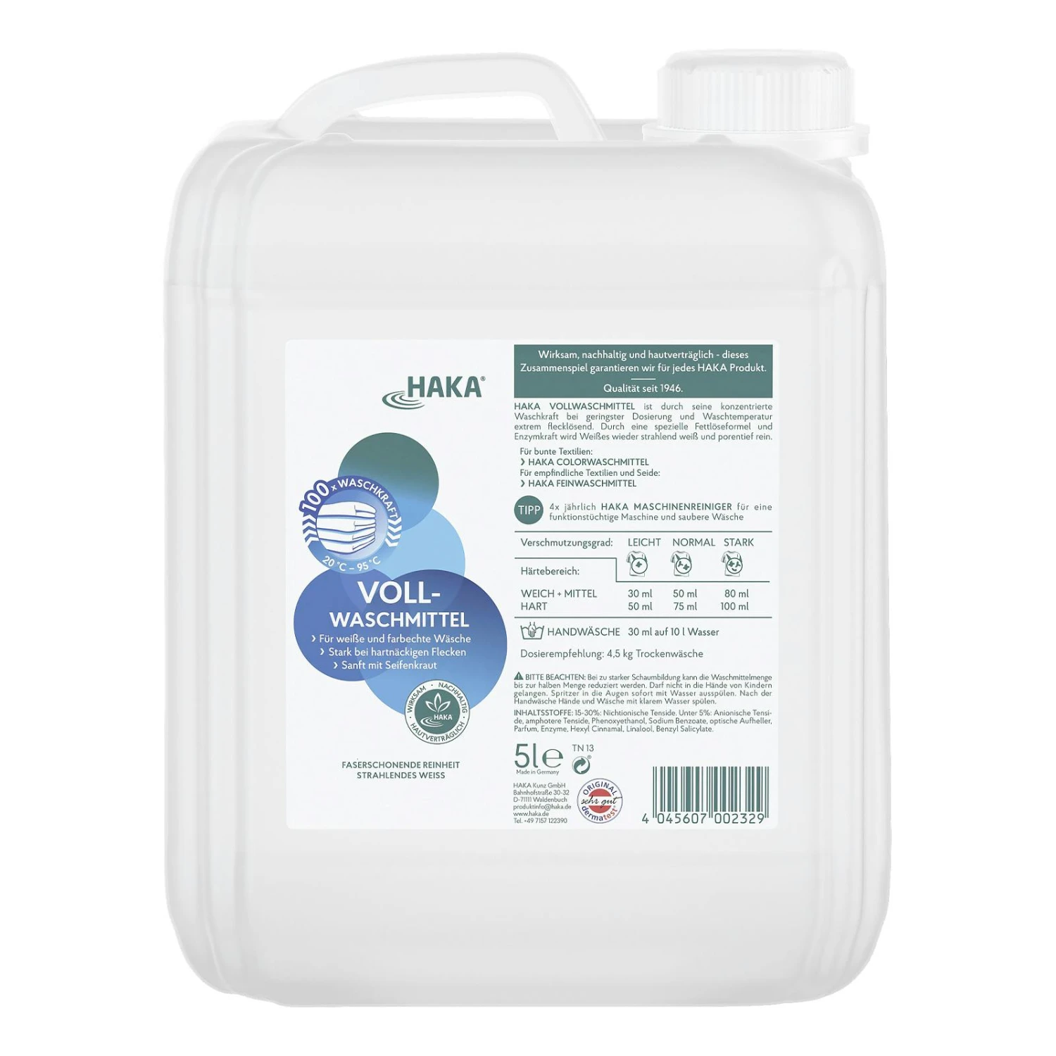 HAKA Vollwaschmittel Flüssig, 5 Liter – Bild 2