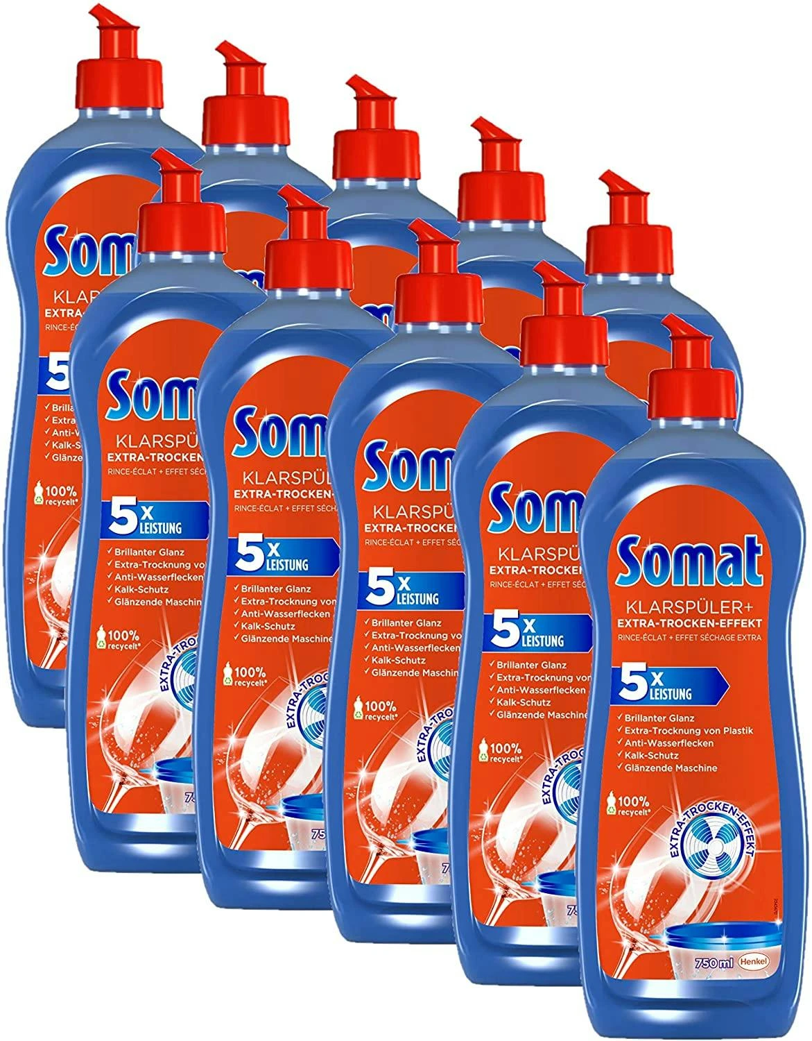 Somat Klarspüler Geschirrreiniger 10x750 Ml Spülmaschinenreiniger Reinigung