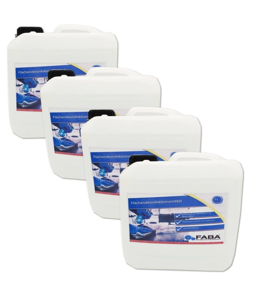 Flächendesinfektion Desinfektionsmittel 4 X 5 Liter Kanister
