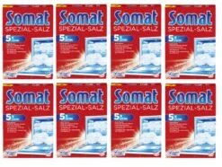 Somat Spezial-Salz Spülmaschinensalz Spülmachine Geschirrspülleistung 8 X1,2kg