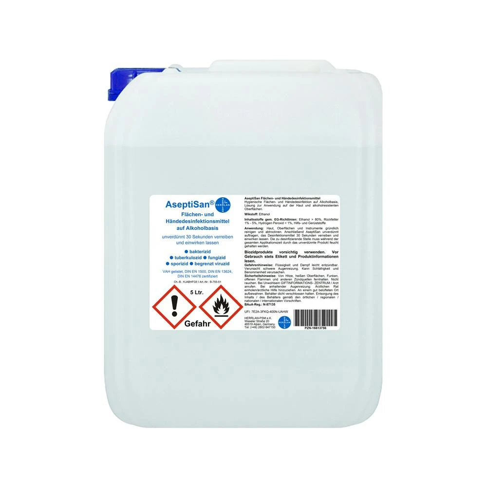 DesiClean® - Händedesinfektionsmittel, 80% Ethanol - 5 Liter – Bild 6